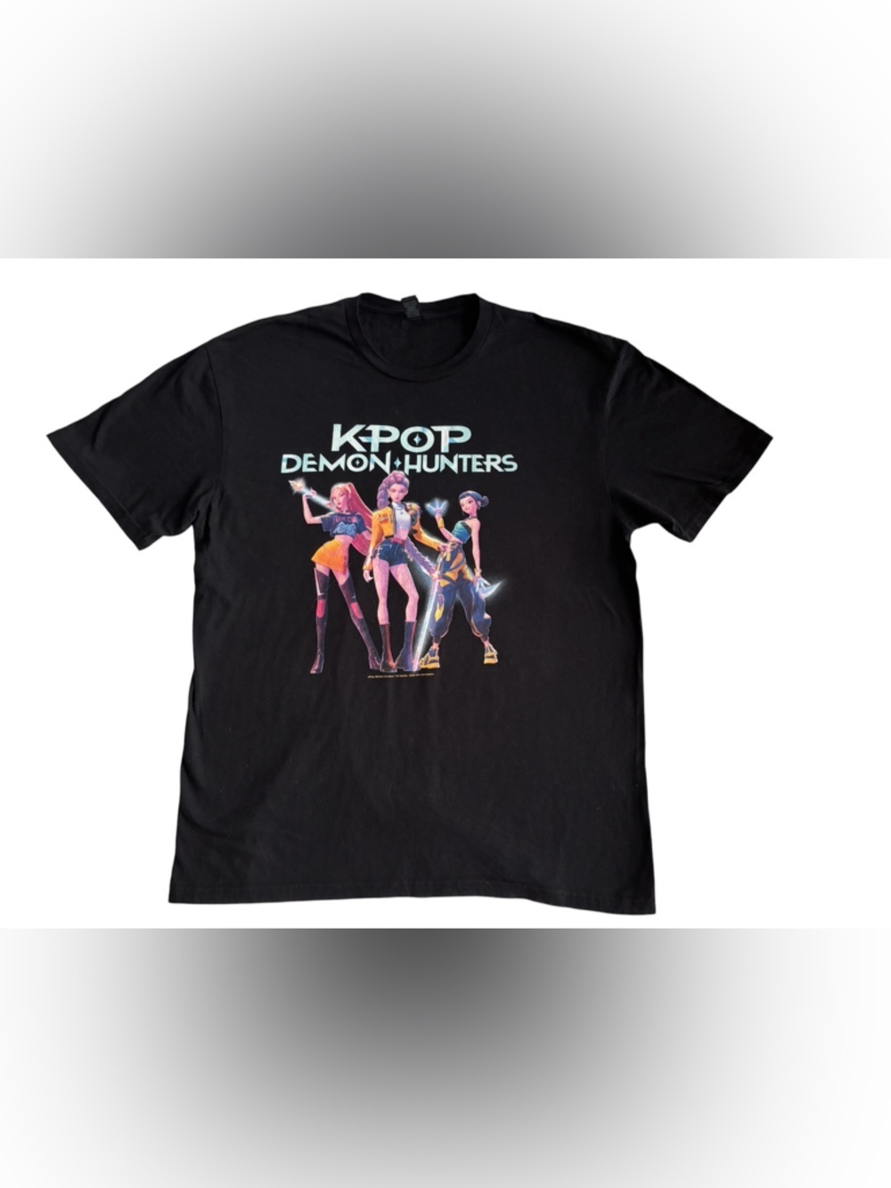 K-Pop Demon Hunters Netflix Graphic T-Shirt Black Size Large
